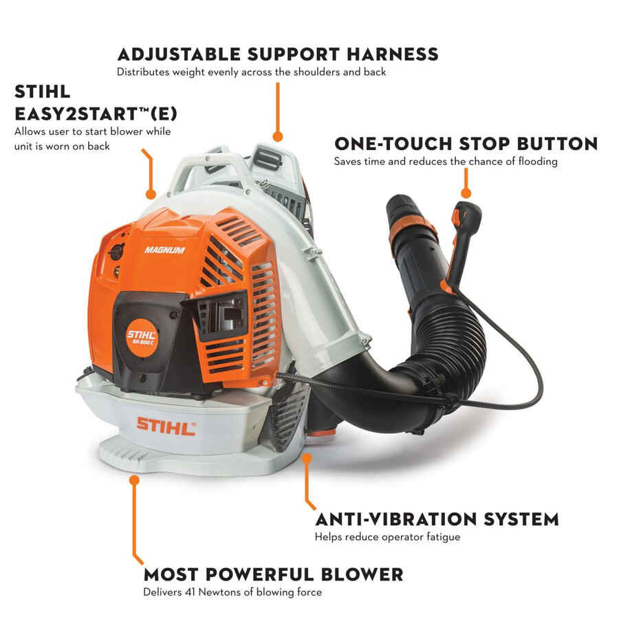 br 800 gasoline backpack blower