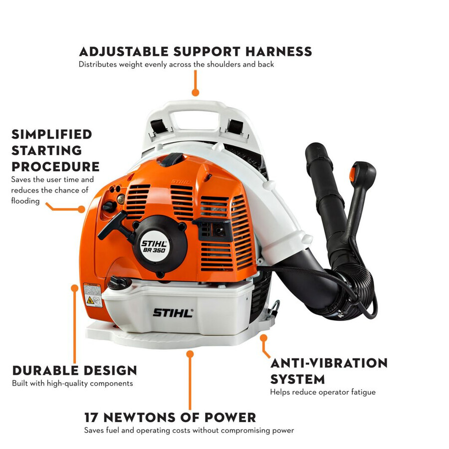br 350 gasoline backpack blower