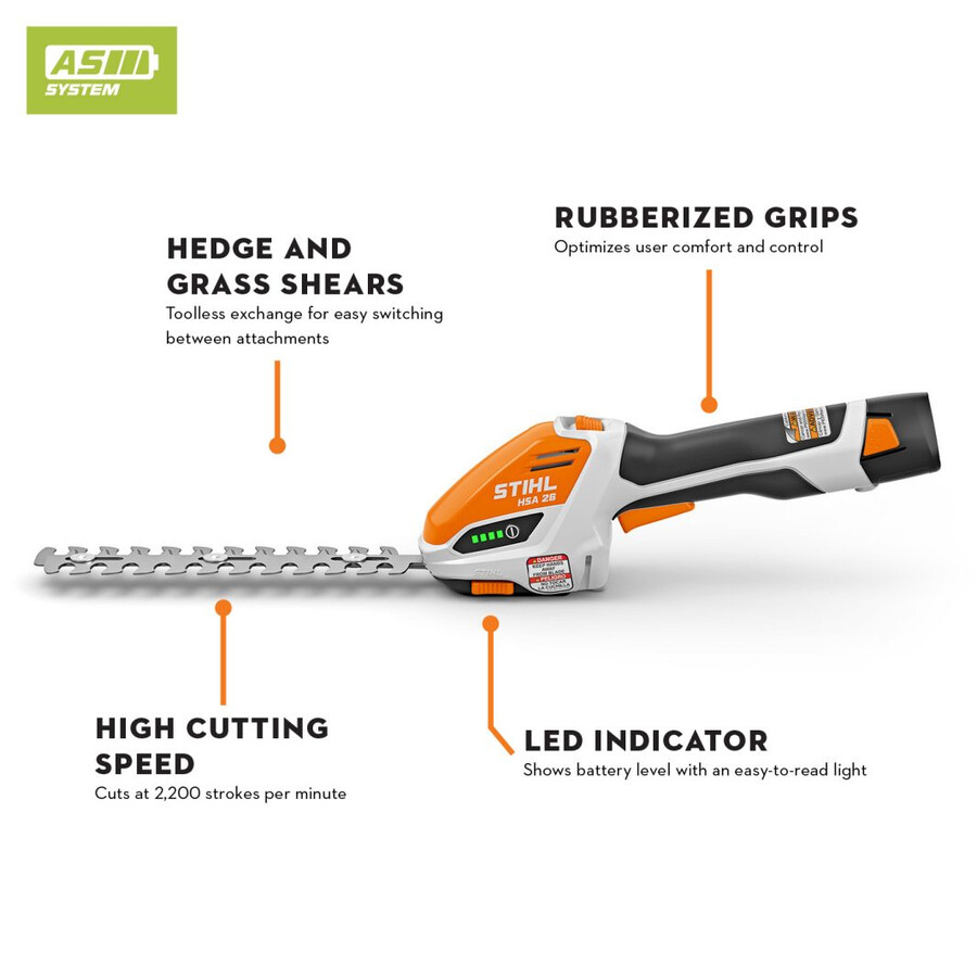 hsa 26 battery powered hedge trimmer