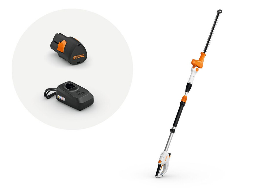 hla 40 battery powered extended-reach hedge trimmer