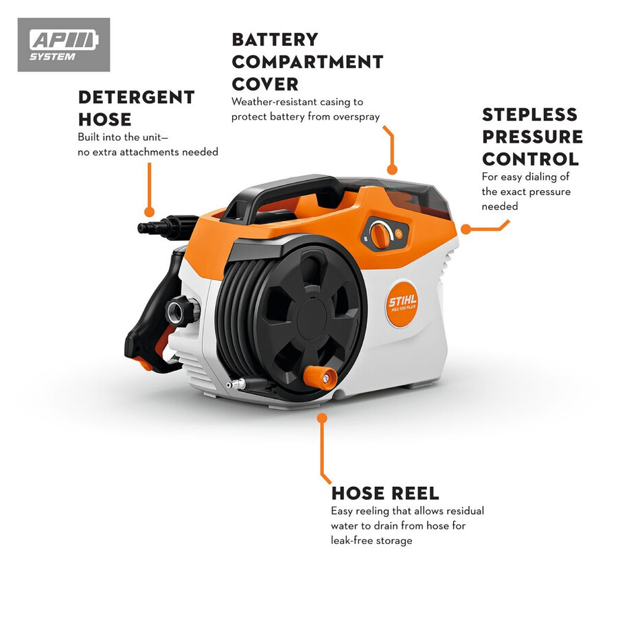 rea 100 plus battery powered pressure washer