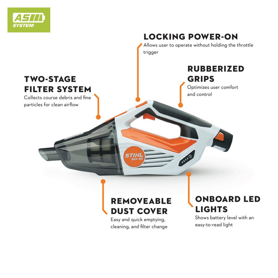 sea 20 battery powered hand vacuum