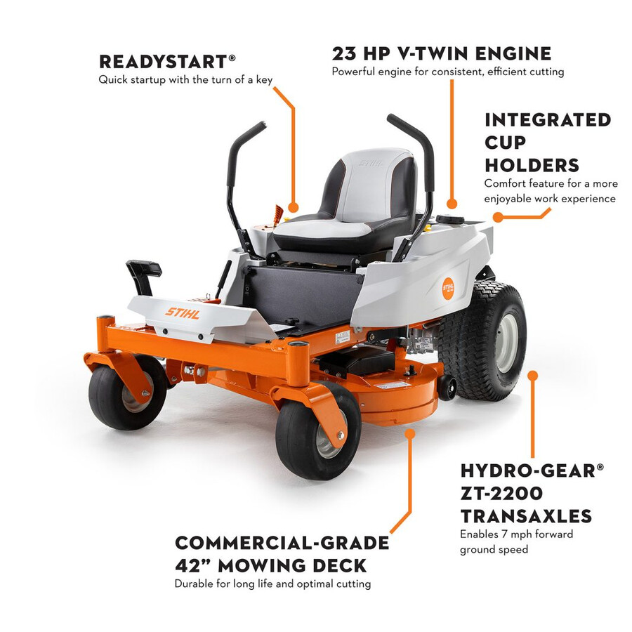 stihl rz 142 gasoline zero-turn mower